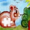 Kids puzzle with animal